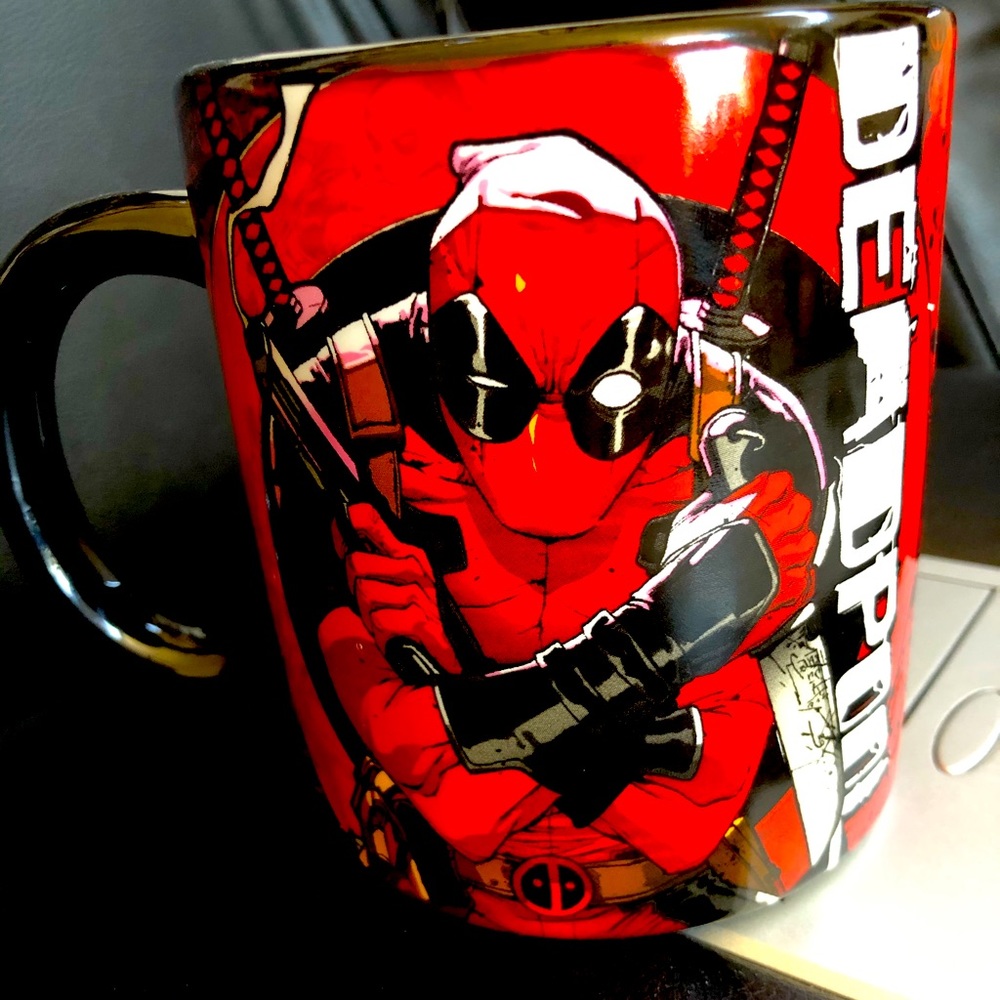20 oz Deadpool mug note this mug cannot be microwaved or put in the dishwasher